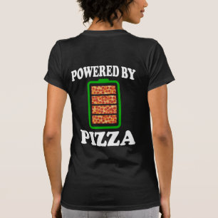 Camiseta Alimentado Por Pizza - Pizza Engraçada