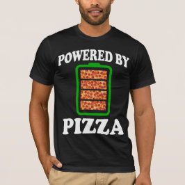 Camiseta Alimentado Por Pizza - Pizza Engraçada