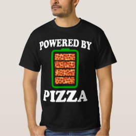 Camiseta Alimentado Por Pizza - Pizza Engraçada