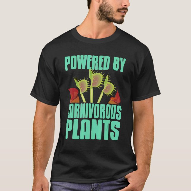 Camiseta Alimentado Por Plantas Carnívoras (Frente)