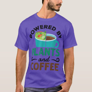 Camiseta Alimentado por Plantas e Café Vegan Vegetariano