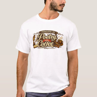Camiseta Alimentado por Poesia e Café Tee. vista 1 Alimenta