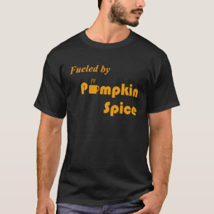 Camiseta Alimentado Por Pumpkin Spice Queda Café