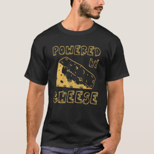 Camiseta Alimentado Por Queijo Foodie Snack Cheddar Queijo