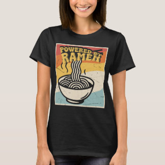 Camiseta Alimentado Por Ramen Retro Vintage Cartaz de Tigel