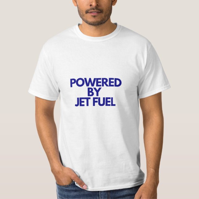 Camiseta Alimentado Por T-shirt De Combustível Jet (Frente)