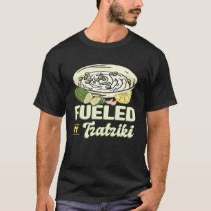 Camiseta Alimentado por Tzatziki Gyros Souvlaki Bifteki Gré