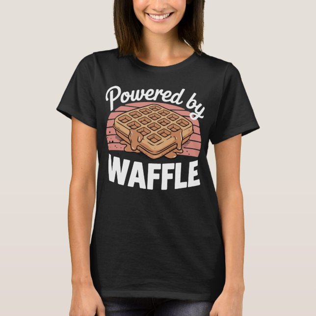 Camiseta Alimentado Por Waffle (Frente)