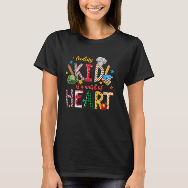 Camiseta Alimentando Crianças É Uma Obra De Almoço, Lady Ca (Frente)