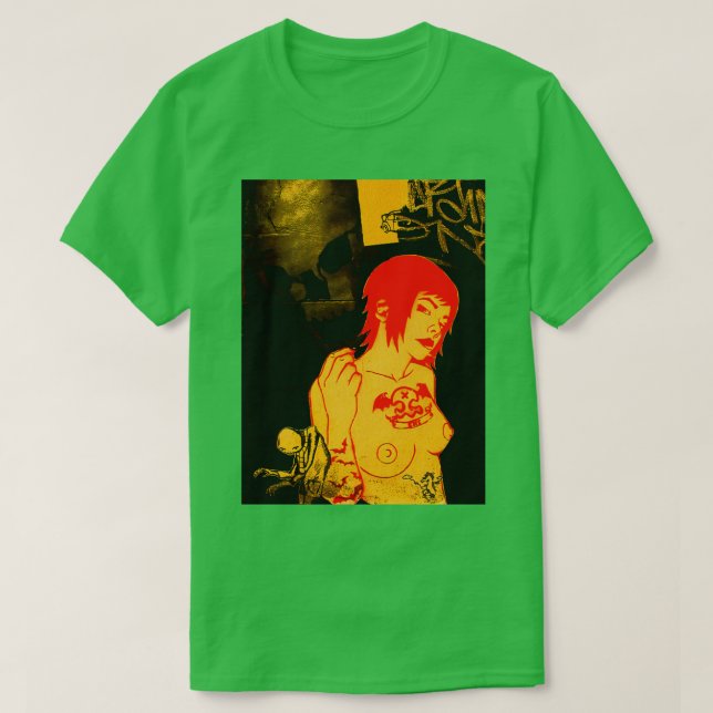 Camiseta Alimentando o demônio (Frente do Design)