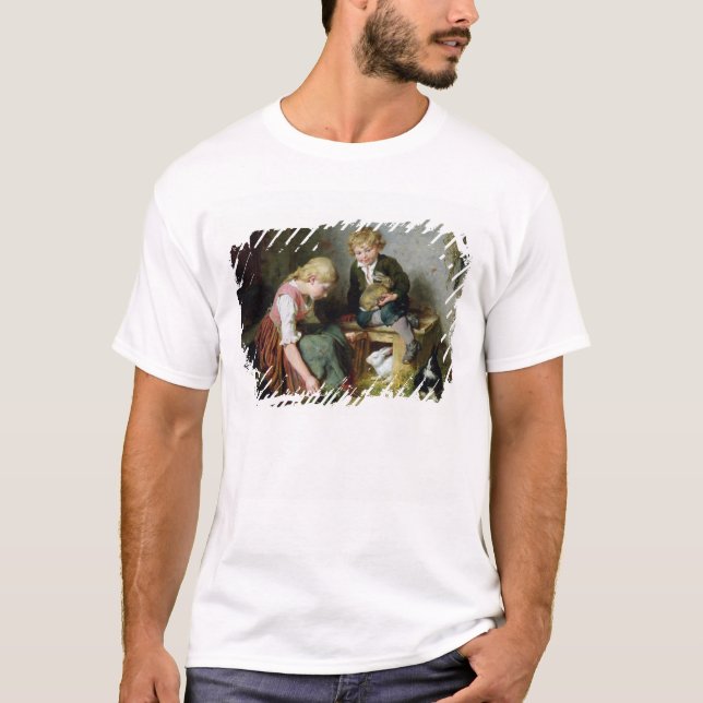 Camiseta Alimentando os coelhos (Frente)