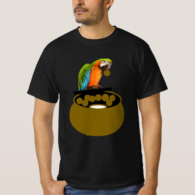Camiseta alimentando papagaio (Frente)