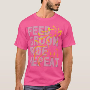 Camiseta ALIMENTAR ESCOVAR CAVALGAR REPETIR Cavaleiro de Ca