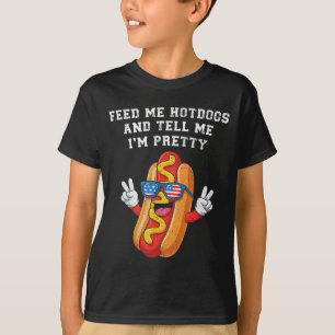 Camiseta Alimente cachorros-quentes e diga cachorro-quente