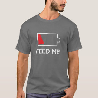 Camiseta Alimente-me a bateria da baixa potência
