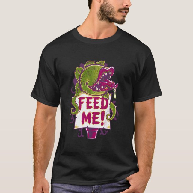 Camiseta Alimente-me a uma planta assustadora de austeridad (Frente)