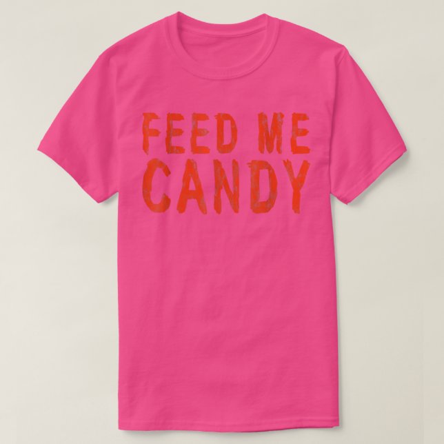 Camiseta Alimente-me com doce (Frente do Design)