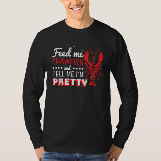 Camiseta Alimente-me com lagostins e diga que sou bonita Lo