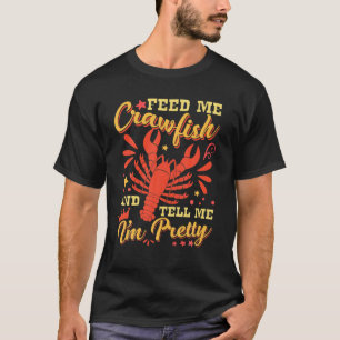 Camiseta Alimente-me lagosta Diga que sou Bonito lagosta fe