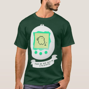 Camiseta Alimente-me Tamagotchi Criatura Virtual Pet Cute