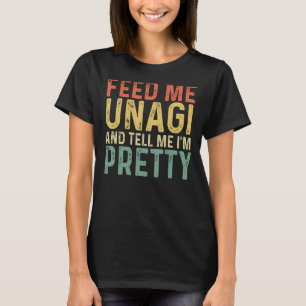 Camiseta Alimente-me Unagi e diga-me que sou Bonito japonês