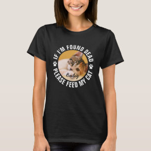 Camiseta Alimente Meu Gato Engraçado Humor Escuro