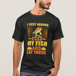 Camiseta Alimente Meu Peixe Comendo Tacos Aquário