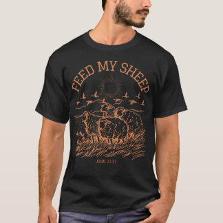 Camiseta Alimente Minhas Ovelhas Fé Versículo Bíblico Relig