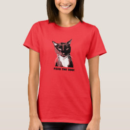 Camiseta ALIMENTE o t-shirt do gato da VAIA