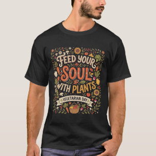 Camiseta Alimente Sua Alma com Plantas – Dia Vegetariano Bo