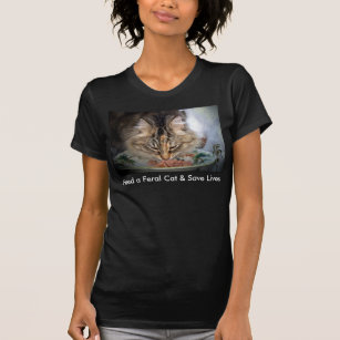 Camiseta Alimento de Feral Cats Fine Jersey Black T Shirt