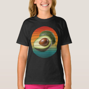 Camiseta Alimento vegetariano de fruta de abacate vintage