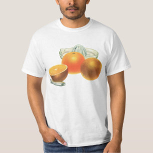 Camiseta Alimentos Antigos Frutas, Laranjas Maduras Espreme