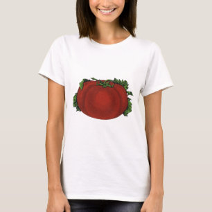 Camiseta Alimentos Antigos, Tomate Maduro, Legumes e Frutas