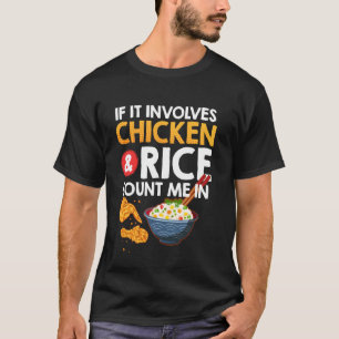 Camiseta Alimentos Asiáticos Se Envolve Arroz De Frango Chi