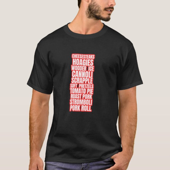 Camiseta Alimentos Favoritos de Filadélfia Philly Cheeseste (Frente)