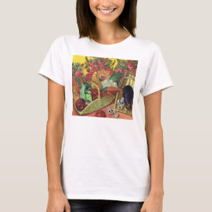 Camiseta Alimentos Orgânicos, Legumes de Jardim, Flores em 