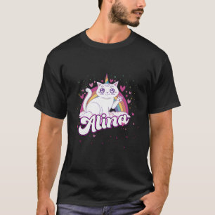 Camiseta Alina Adorable Name Com Linda Caticorn