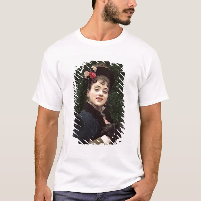 Camiseta Aline Masson, o modelo do artista (óleo no painel) (Frente)