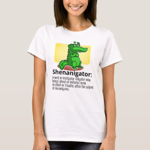 Camiseta Alinhador de Definição de Shenanigator de Texto 