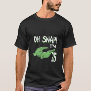 Camiseta Alinhador de Répteis Crocodilo de 25 Birthday 25 a