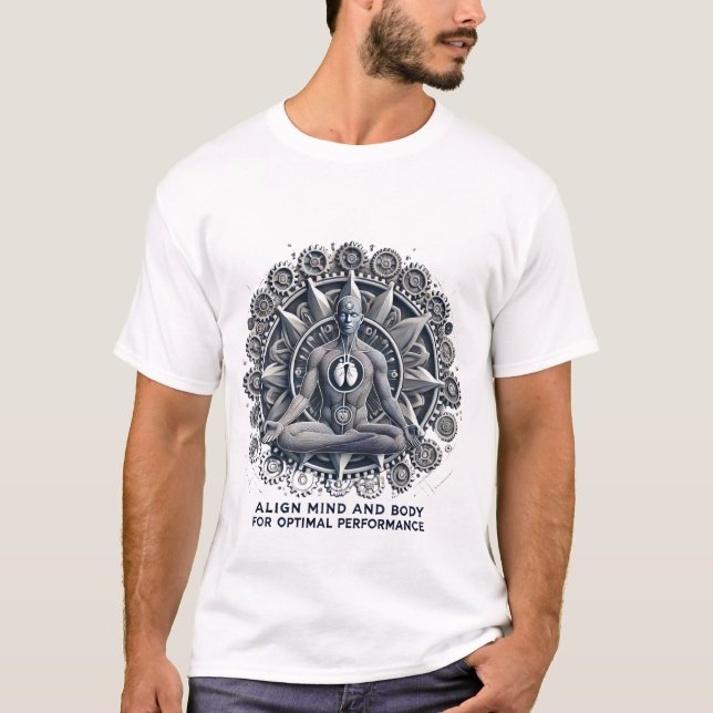 Camiseta Alinhamento da Mente: Harmonizando o Bem-Estar (Frente)