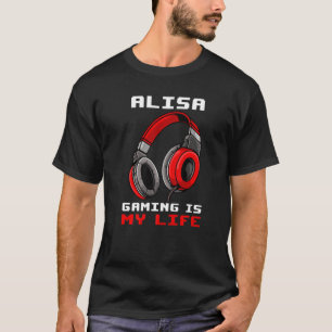 Camiseta Alisa Gaming É Minha Vida Personalizada
