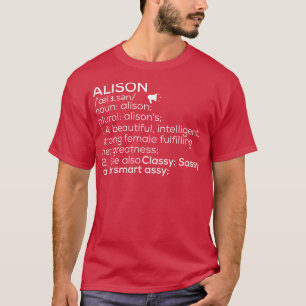 Camiseta Alison Definition Alison Nome feminino A