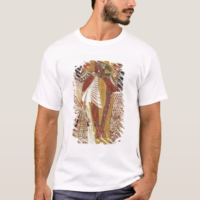 Camiseta Alivio que descreve a colocação de Hathor da deusa (Frente)