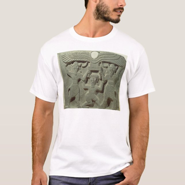 Camiseta Alivio que descreve Gilgamesh entre dois (Frente)
