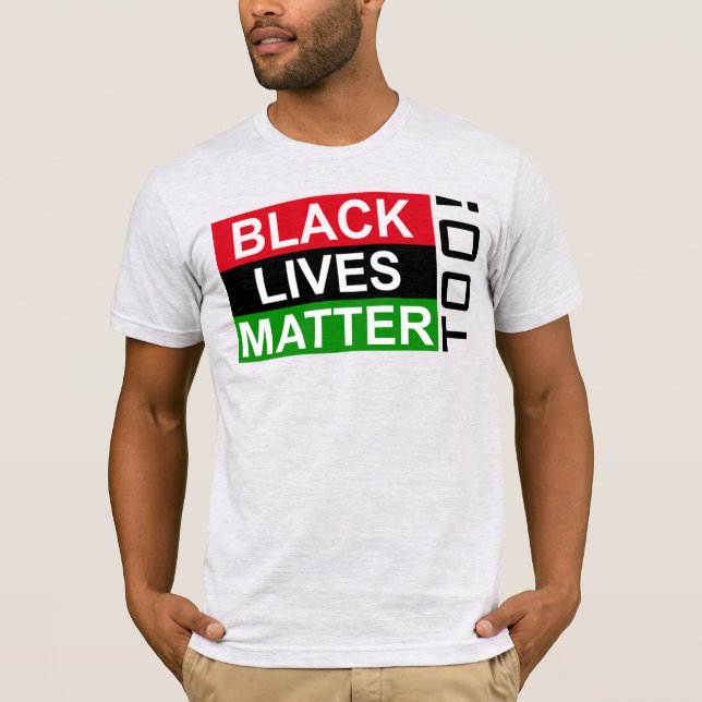 CAMISETA ALKEBULAN - BLM TAMBÉM! R-B-G (Frente)