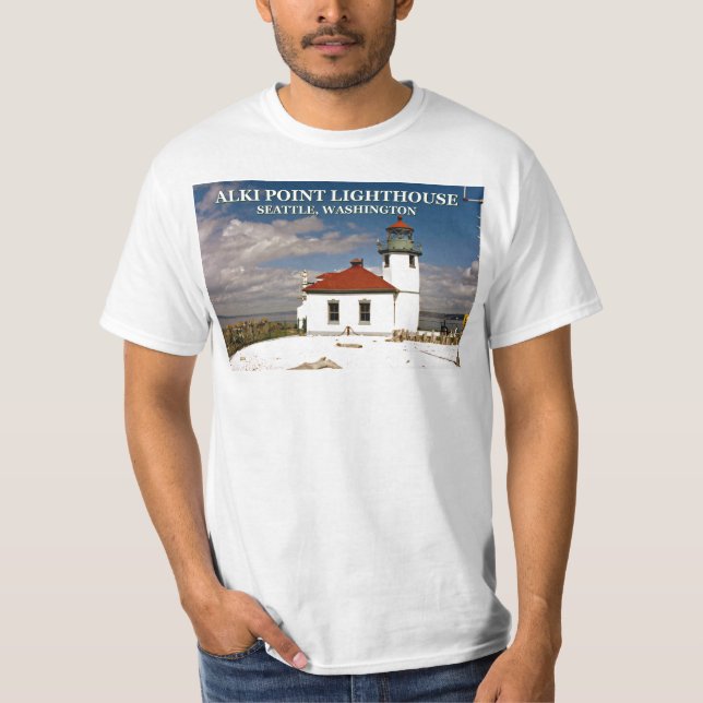 Camiseta Alki Point Lighthouse, Seattle Washington Shirt (Frente)