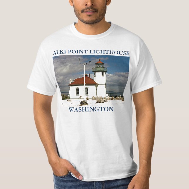 Camiseta Alki Point Lighthouse, Seattle Washington Shirt (Frente)