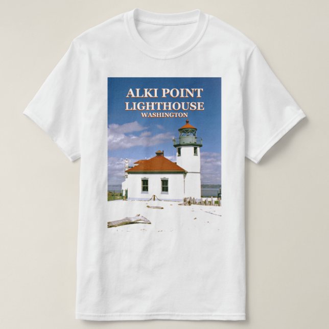 Camiseta Alki Point Lighthouse, Seattle Washington T-Shirt (Frente do Design)
